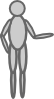 free vector Person With Hands Down clip art
