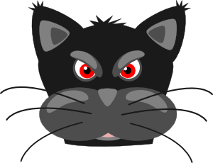 free vector Peterm Angry Black Panther clip art