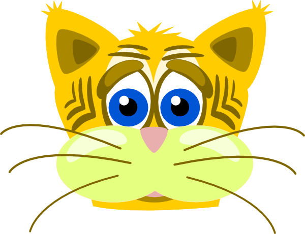 free vector Peterm Sad Tiger Cat clip art
