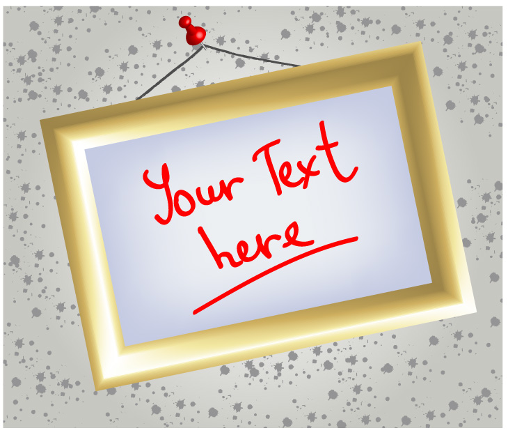 free vector Photo frame message boards whiteboard vector