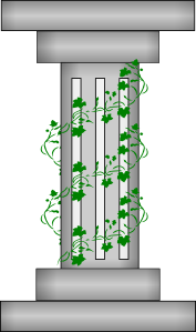 free vector Pillar With Plant Vines clip art