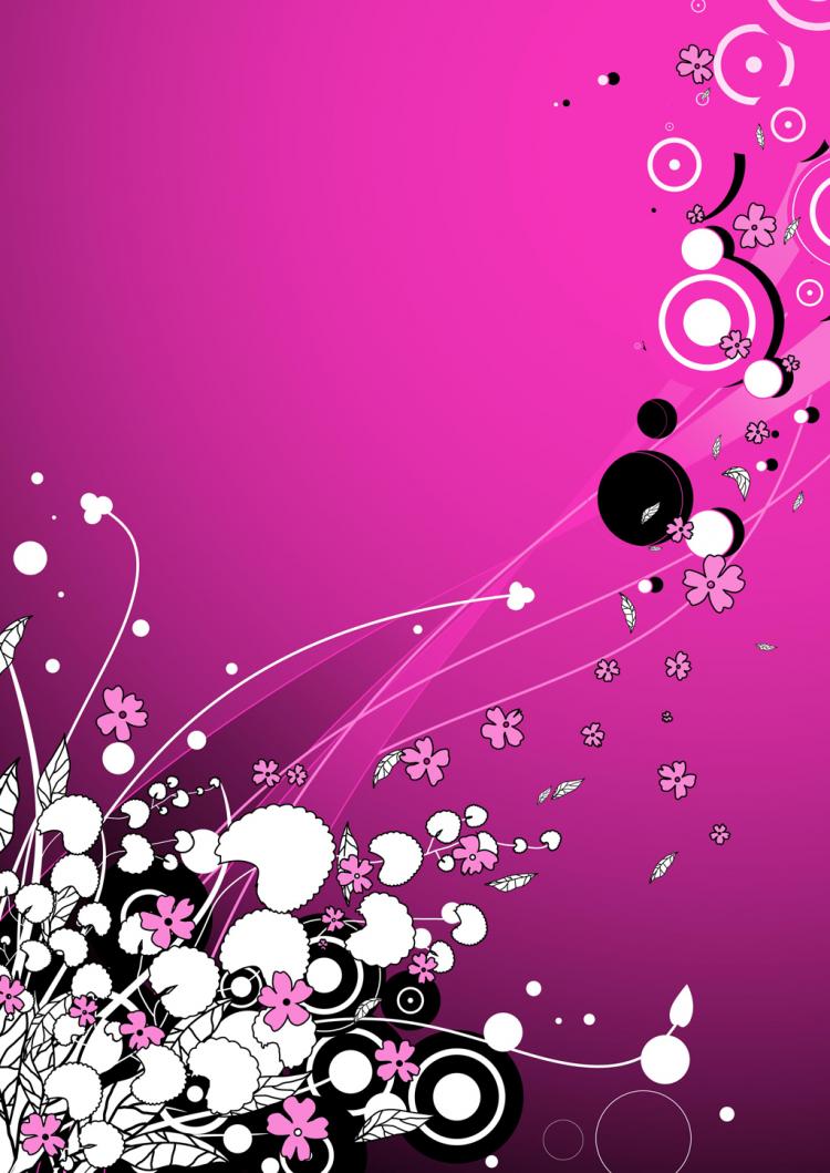 free vector Pink Flower Background