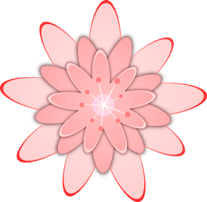 hot pink flowers clip art