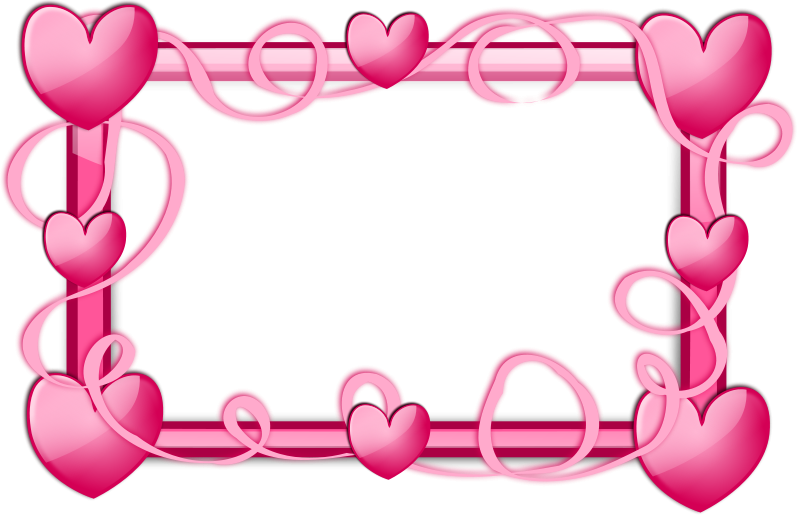 free vector Pink Hearts Frame