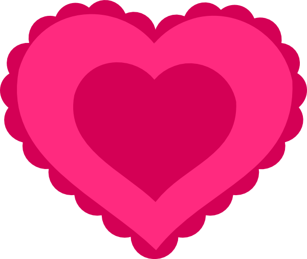 free vector Pink Lace Heart clip art