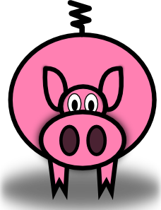 free vector Pink Pig clip art