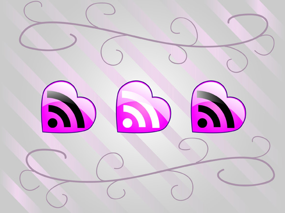 free vector Pink Vector RSS Icons