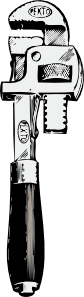 free vector Pipe Wrench clip art