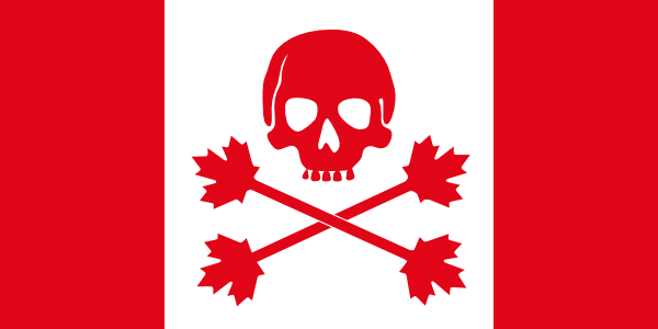 free vector Pirate Flag Of Canada clip art