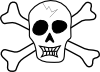 free vector Pirate Skull And Bones clip art