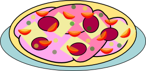 free vector Pizza On A Plate clip art