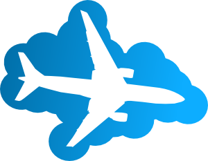 free vector Plane In The Sky clip art