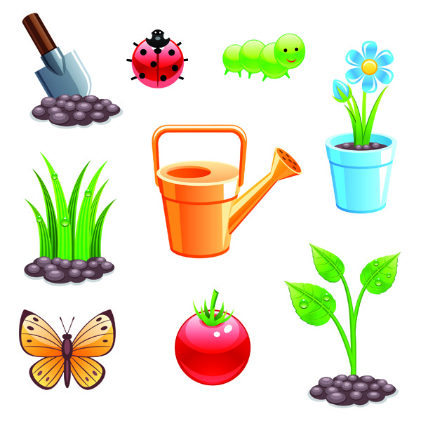free vector Planting theme vector