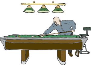 free vector Pool Table With Player clip art