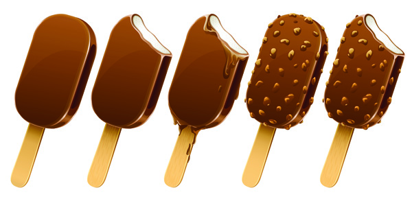 free vector Popsicles and cones vector