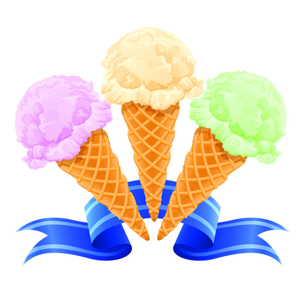 free vector Popsicles and cones vector