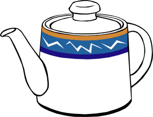free vector Porclain Tea Kettle clip art