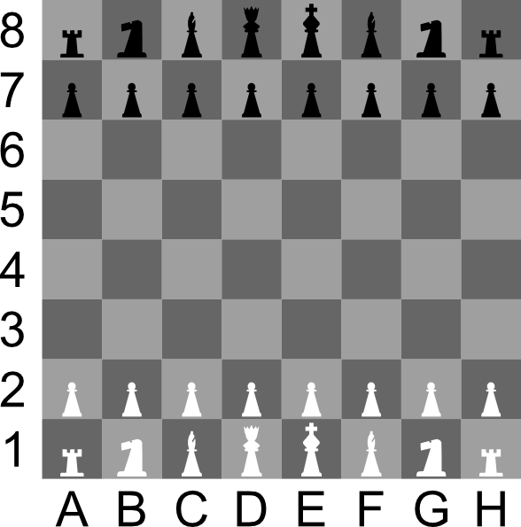 free vector Portablejim D Chess Set Chessboard clip art