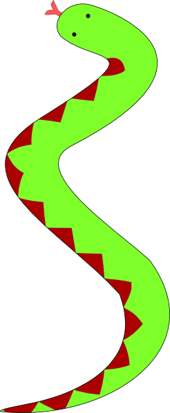 free vector Portablejim Green Snake With Red Belly clip art