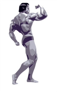 free vector Posing Body Builder clip art