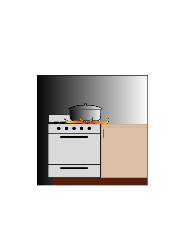 free vector Pot on stove