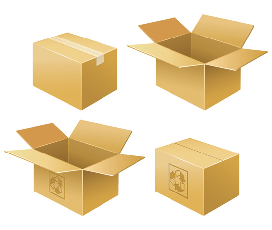 free vector Practical box box vector
