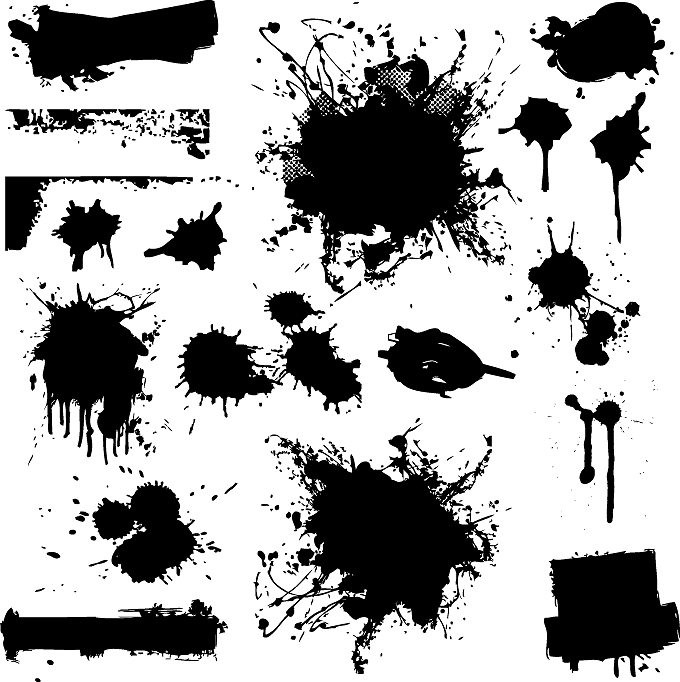 free vector Practical effect of traces of inkjet ink vector