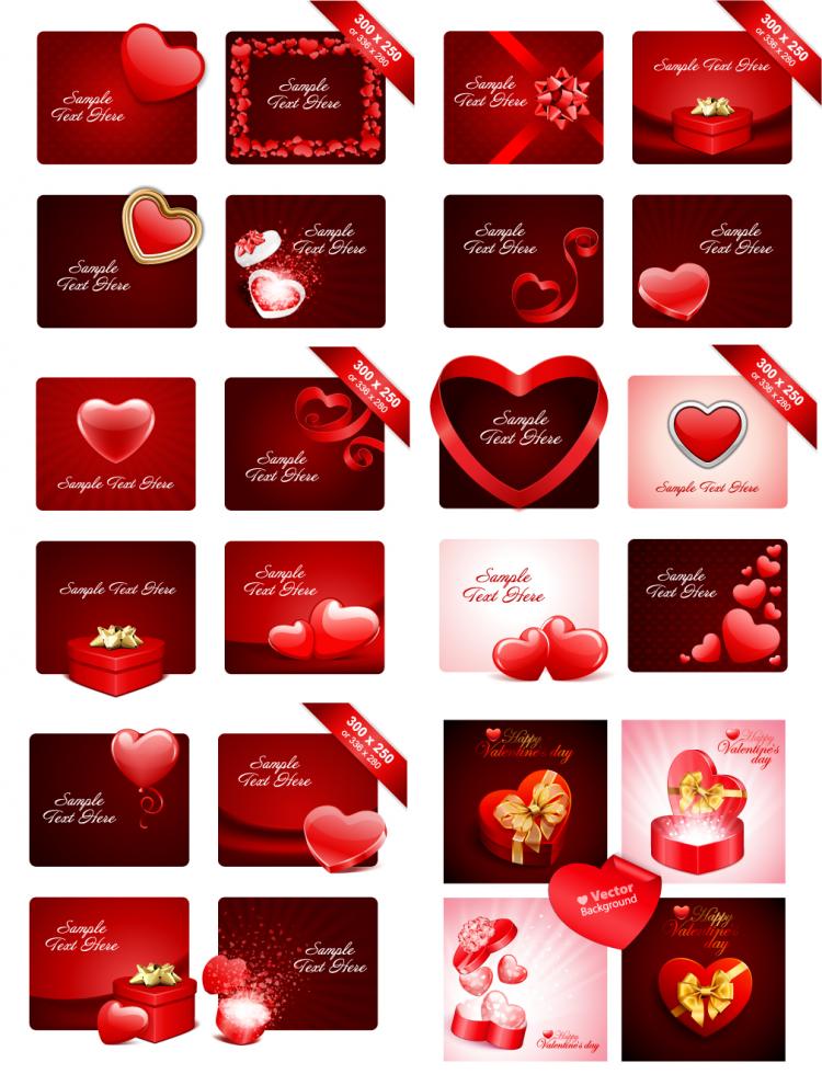 free vector Practical elements of vector 2 valentine day