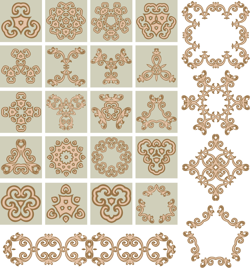 free vector Practical lace pattern vector