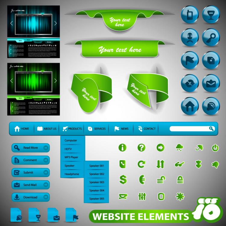 free vector Practical web design elements 02 vector
