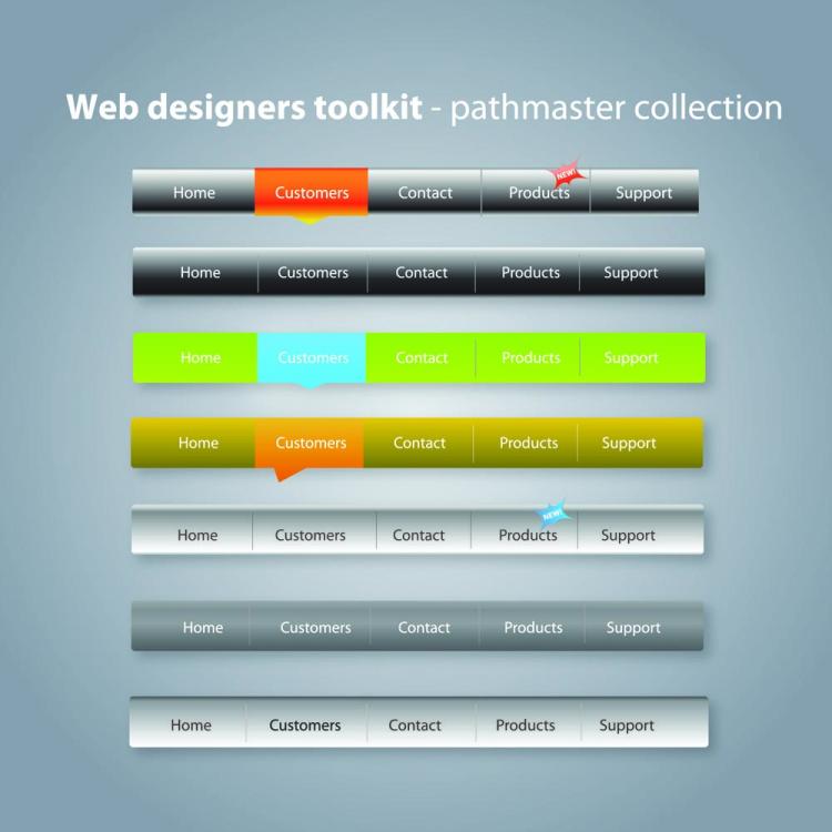 free vector Practical web design kit 01 vector