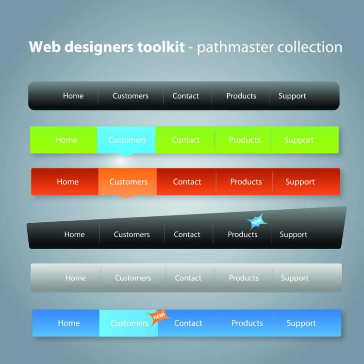 free vector Practical web design kit 04 vector