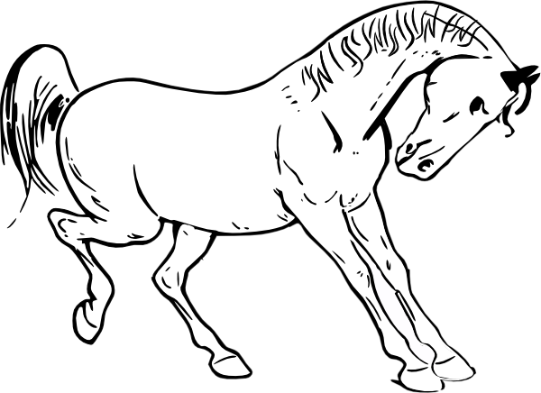 free vector Prancing Horse Outline clip art
