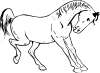 free vector Prancing Horse Outline clip art