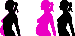 free vector Pregnancy Silhouet clip art
