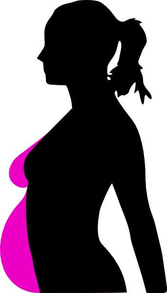 free vector Pregnancy Silhouet clip art
