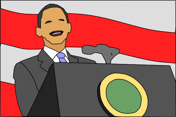 free vector President Giving Speech clip art