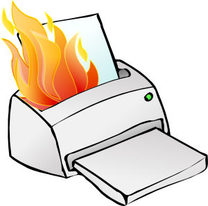 free vector Printer Burning clip art