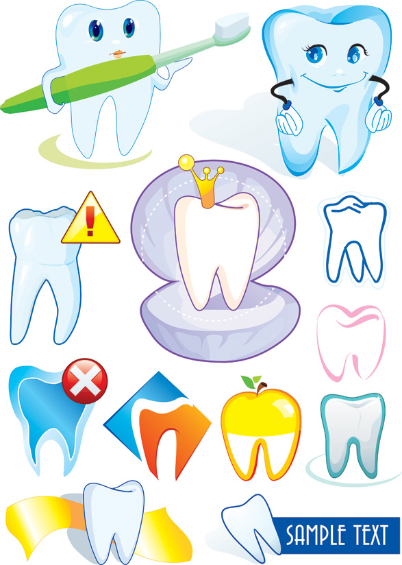 free vector Protect teeth cartoon icon vector