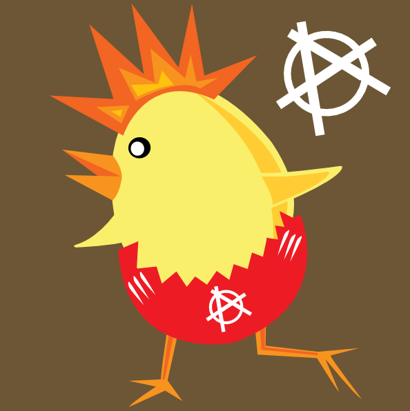 free vector Punk Rock Chicken For Easter clip art