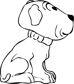 free vector Puppy Side View clip art