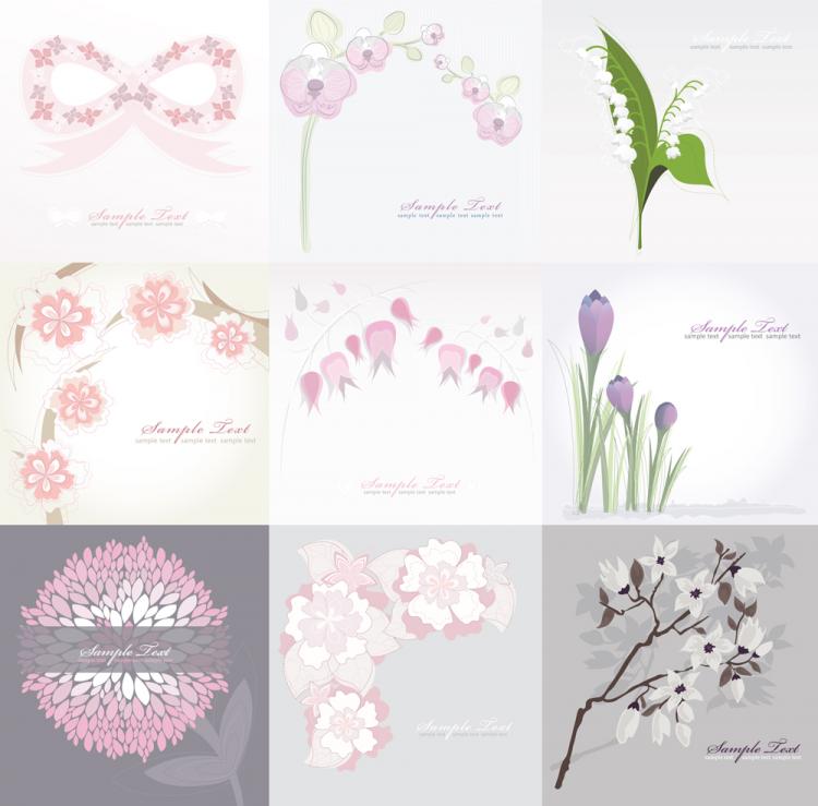 free vector Pure flower background vector