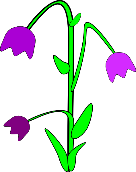free vector Purple Bell Flowers clip art