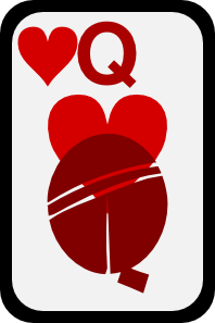free vector Queen Of Hearts clip art