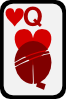 free vector Queen Of Hearts clip art