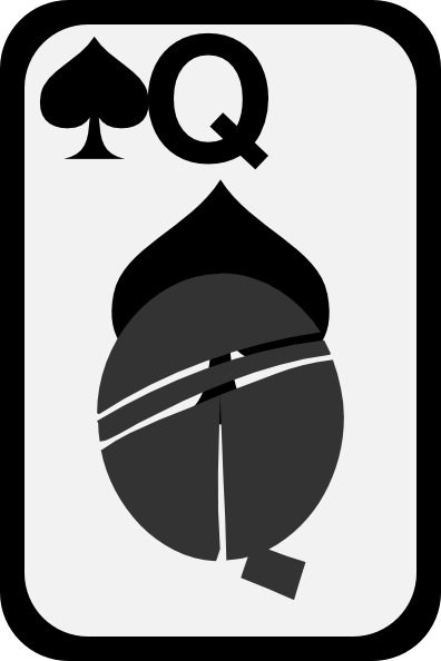 free vector Queen Of Spades clip art