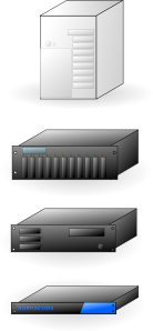 free vector Rack Mount Thick Tower Servers X86 clip art