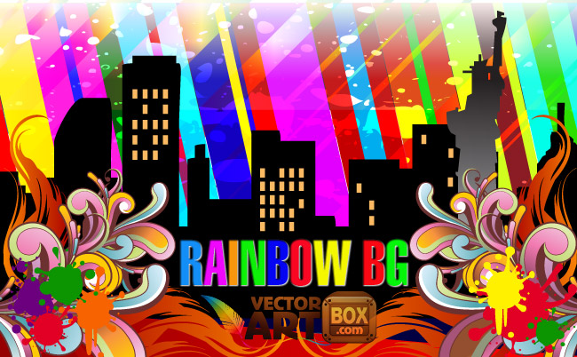 free vector Rainbow Background