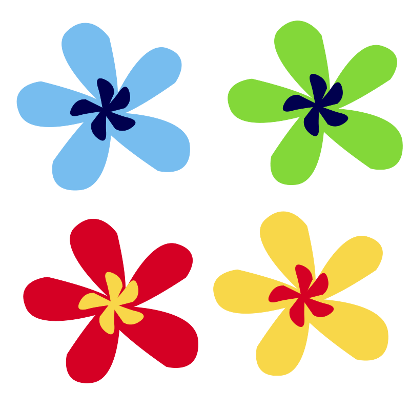 free vector Rainbow flower