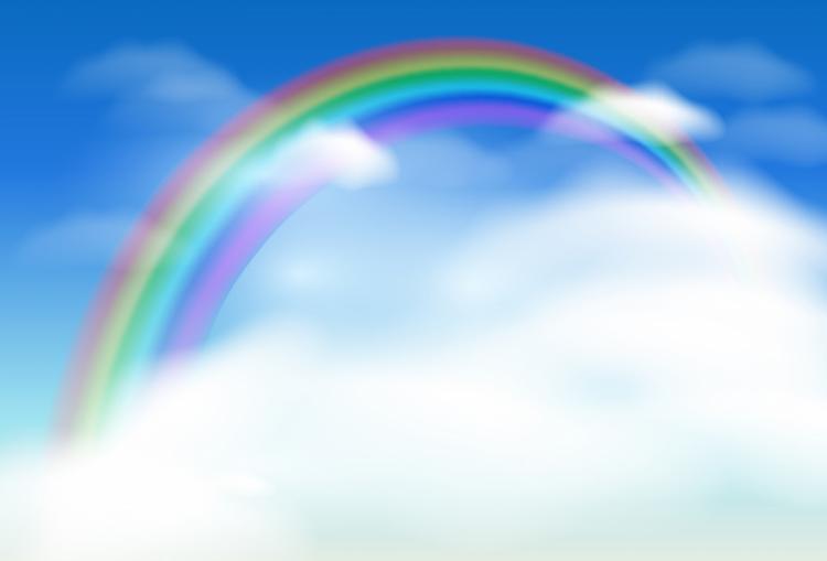 free vector Rainbow in the sky
